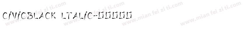 CIVICBLACK LTALIC字体转换